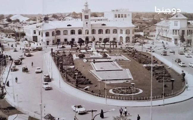 عکس قدیمی میدان شهرداری رشت، متعلق به قبل انقلاب