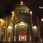 عکس بقعه امامزاده هاشم رشت در شب