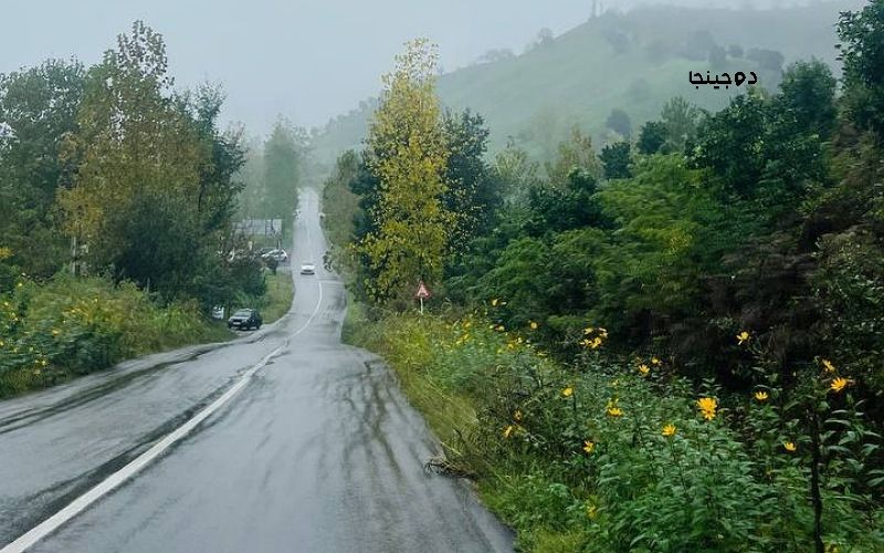 جاده مسیر تالاب سوستان لاهیجان