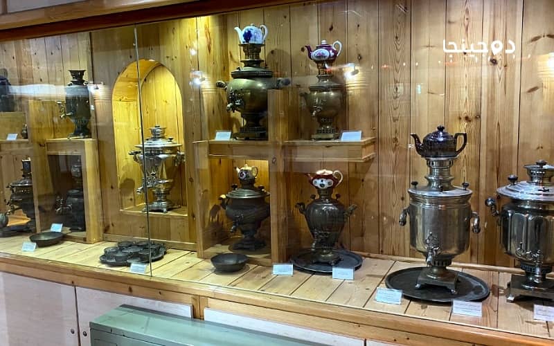 سماور های قدیمی در موزه چای لاهیجان